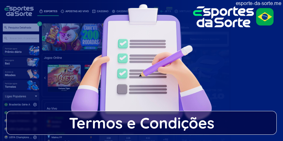 Regulamento do site Esporte da Sorte Brasil